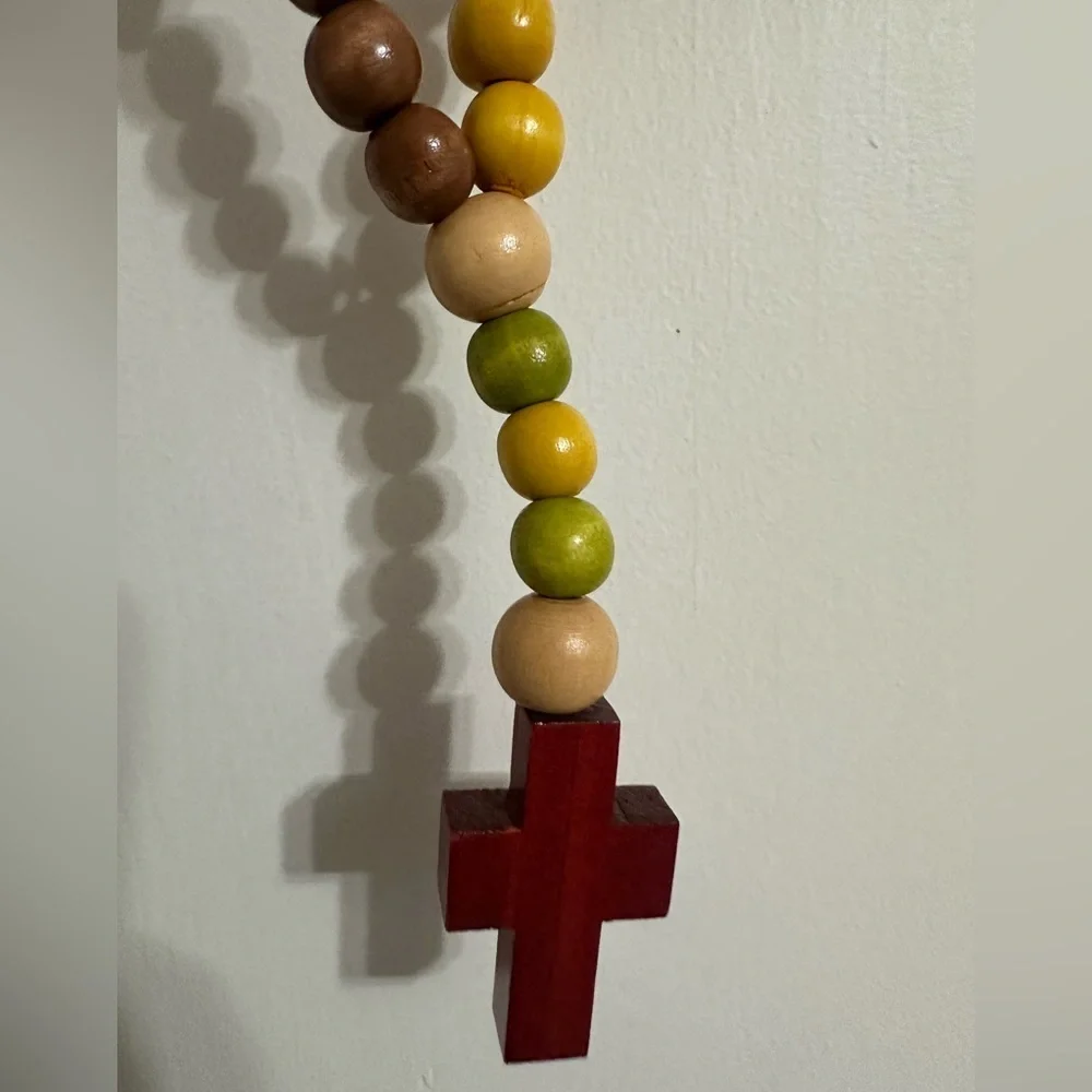 Wooden kiddie rosary